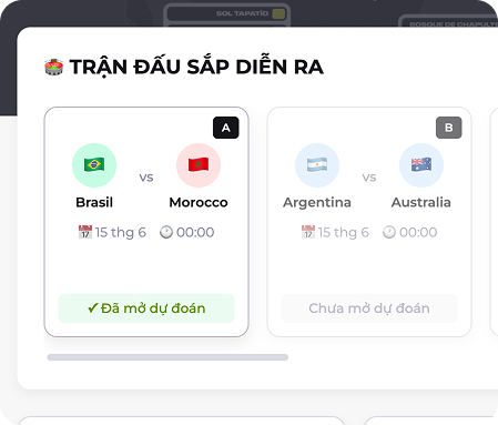 Trận sắp diễn ra